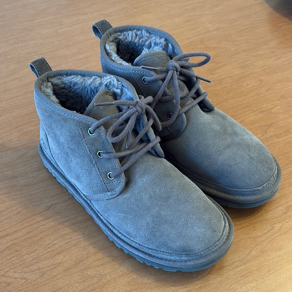 Cozy Grey Suede UGG Ankle Boots